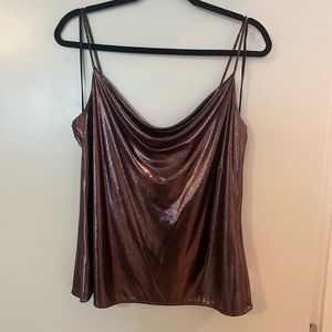 Zara Metallic Pink Top - Size L